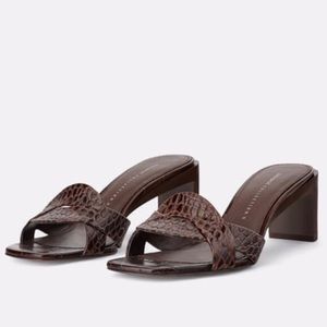 ZARA Basics Croc Heels Size 8 HALF OFF